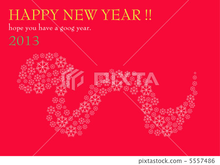 New year's card ~ snake ~ red 5557486