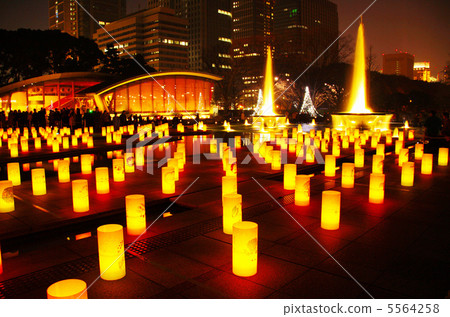 Christmas illumination of Wadakura fountain park 5564258