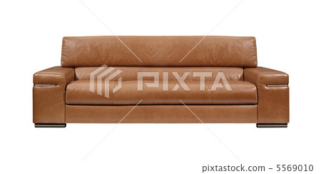 brown sofa over white background 5569010