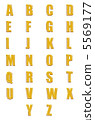 High resolution conceptual golden fonts set or collection isolated 5569177