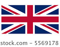 Great Britain flag against a white background 5569178