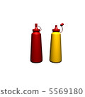 A mayonnaise and tomato ketchup bottles isolated 5569180