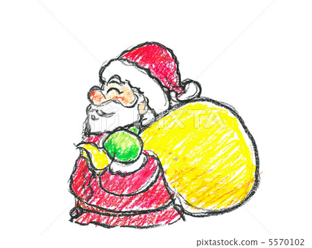 Santa Claus drawn with crayon 5570102