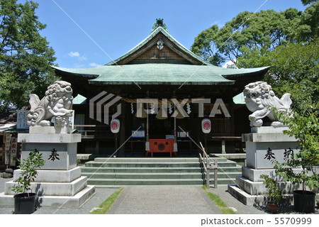 Power Spot Fujimori Rokko Asama Shrine Main Hall and Guardian Dog 5570999