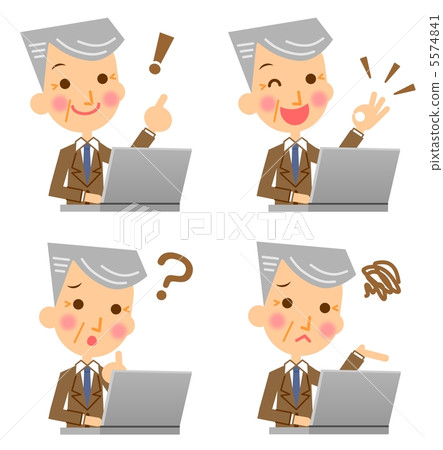 Businessman Personal computer Mature age Businessman Personal computer Mature age 5574841