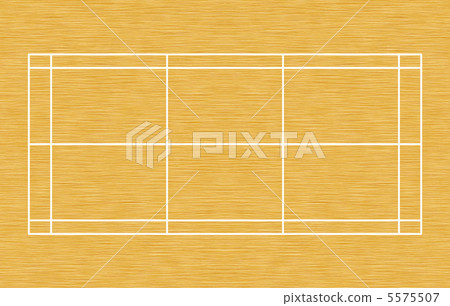 Stock Illustration: badminton court, court, just above