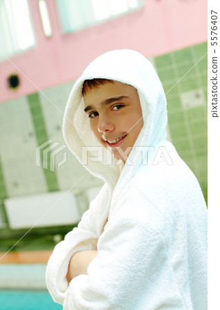 Guy in bathrobe Guy in bathrobe 5576407