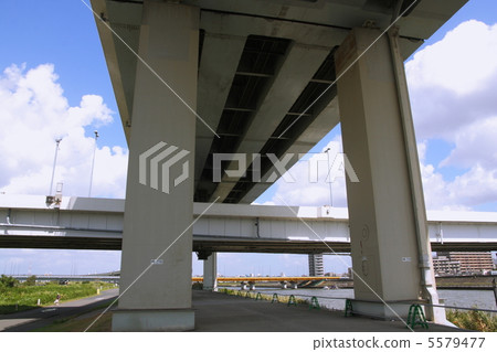 首都高速公路小松川線和Funabori橋，Aozora 5579477