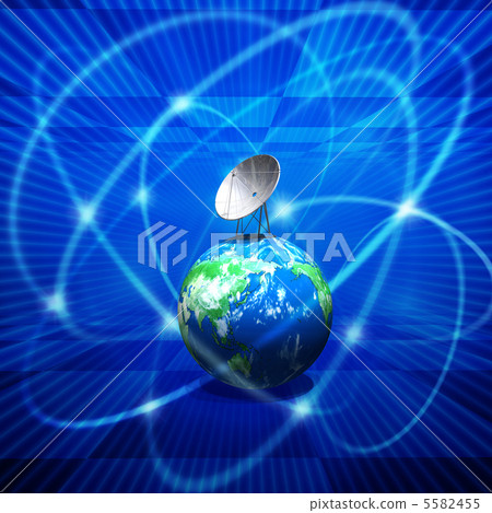 A parabola antenna installed on the earth A parabola antenna installed on the earth 5582455