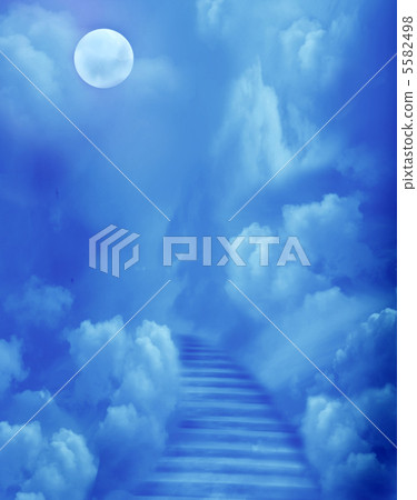 Fantasy scenery with magic stairs in sky 5582498