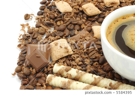 Cup of coffee with chocolates Cup of coffee with chocolates 5584395