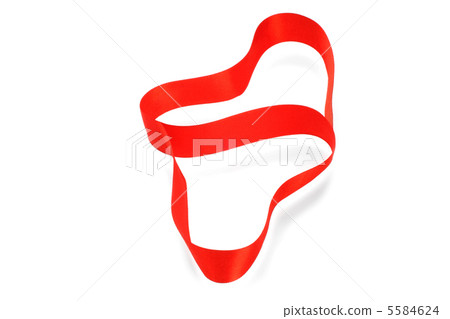 Two abstract hearts made of red ribbon Two abstract hearts made of red ribbon 5584624