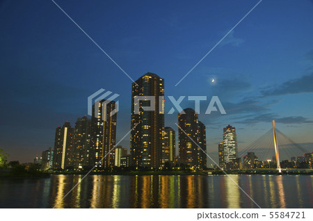 月亮和河城夜景21 5584721