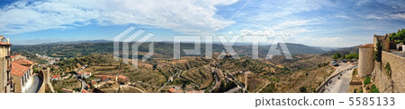 Morella in Spain. Landscape with town and mountains. Morella in Spain. Landscape with town and mountains. 5585133