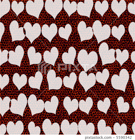 Heart leopard pattern texture red Heart leopard pattern texture red 5590342