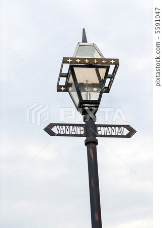Mercury lamp in Yokohama Yamate district 5591047