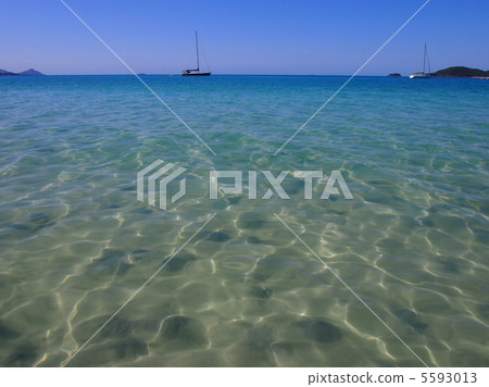 白天堂海灘海平面 澳洲之旅 5593013