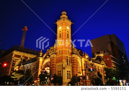 橫濱市開放港口紀念館(傑克塔)的夜景 橫濱市開放港口紀念館(傑克塔)的夜景 5593151