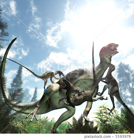 獵物(Deinonics和Tenonosaurus) 獵物(Deinonics和Tenonosaurus) 5593976