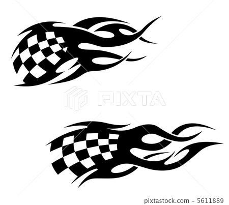 Tribal tattoos with checkuered flag Tribal tattoos with checkuered flag 5611889