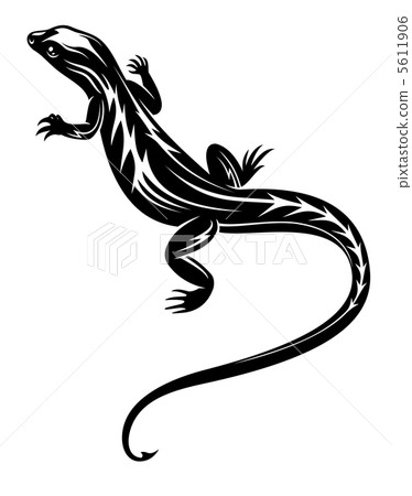 Black lizard reptile Black lizard reptile 5611906