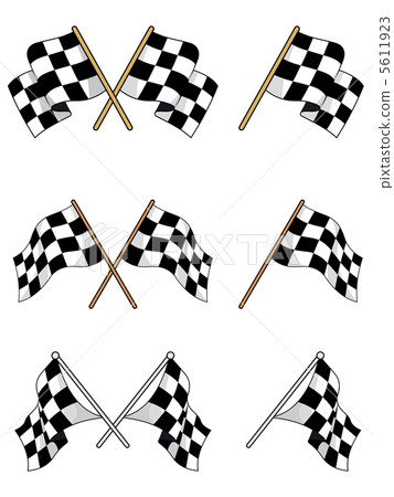 Set of racing checkered flags 5611923