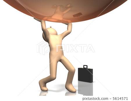 壓力社會的3DCG例證 壓力社會的3DCG例證 5614571