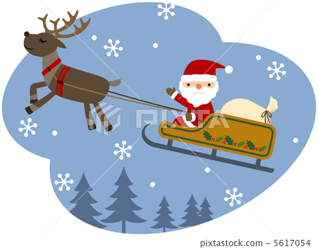 Santa and reindeer - Stock Illustration [5617054] - PIXTA