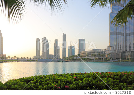 Downtown Dubai in the evening Downtown Dubai in the evening 5617218
