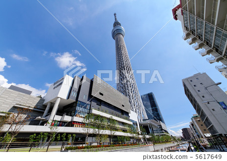 Together with Tokyo Sky Tree Town Park and blue sky 5617649