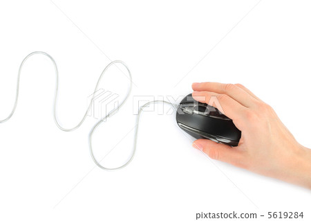 Woman hand with computer mouse Woman hand with computer mouse 5619284