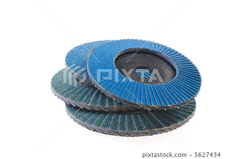 Abrasive disks for grinder isolated on white Abrasive disks for grinder isolated on white 5627434