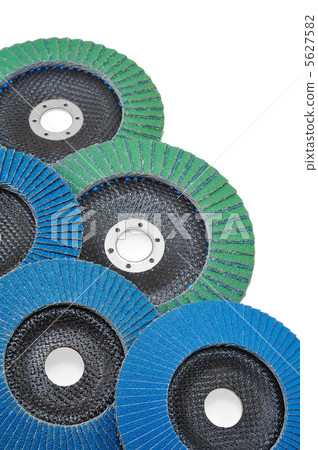 Abrasive disks for grinder isolated on white 5627582