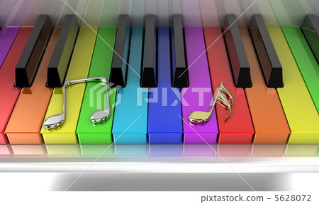 The rainbow piano - Stock Illustration [5628072] - PIXTA