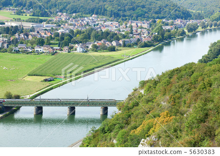 View from the Poilvache castle, overlooking the village of Houx 5630383