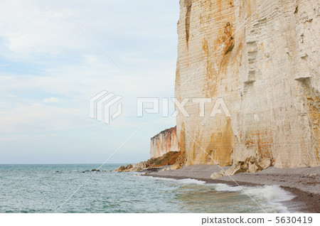 Scenic view of Grandes Dalles cliffs in France Scenic view of Grandes Dalles cliffs in France 5630419