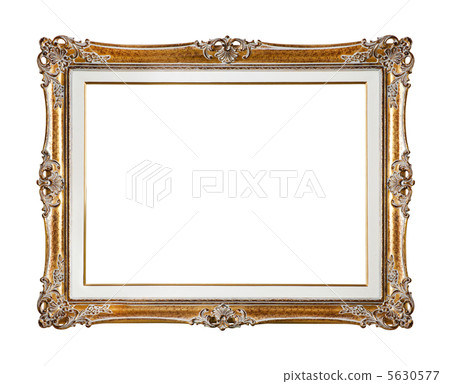 Retro old gold frame, isolated Retro old gold frame, isolated 5630577