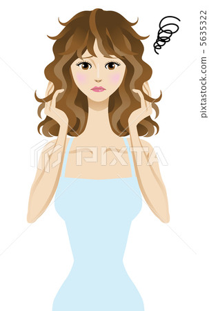 Curly hair / spread (hair damage) 5635322