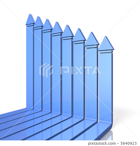 3DCG illustration showing rapid increase 5640923