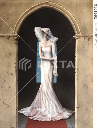 A woman in a white dress A woman in a white dress 5641018