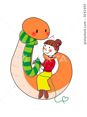 Nakayoshi (snake · white background) 5642495