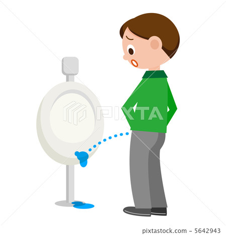 Male toilet from a distance toilet 5642943