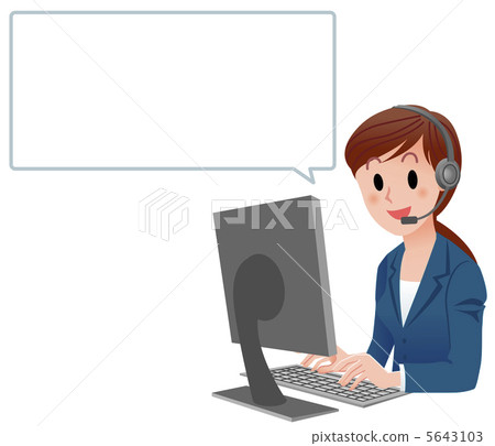 Customer service operator suit character space Customer service operator suit character space 5643103