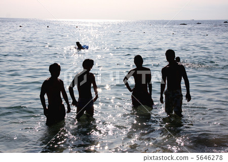 Swimming in the sea 5646278