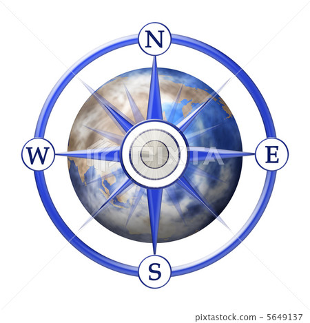 Overlapping Earth and Compass 5649137