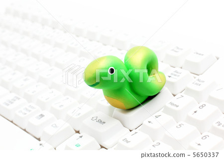 Cute Chinese zodiac doll and PC keyboard 5650337