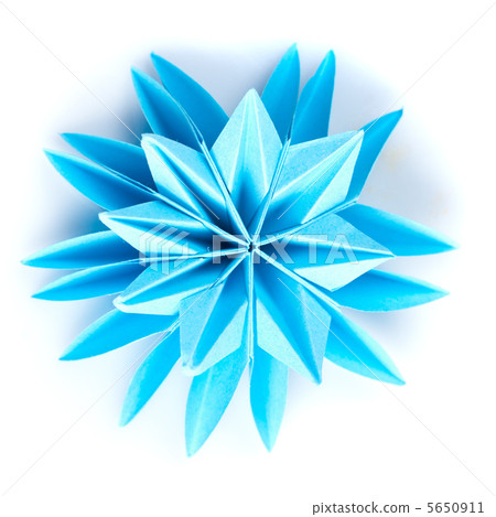 Origami blue snowflake Origami blue snowflake 5650911