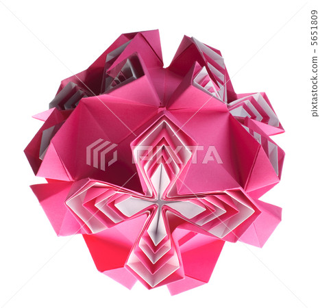 Origami kusudama pink box 5651809