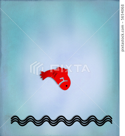 Fish in a background of texture, carp 5654068