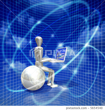 A robot that creates a proposal document on a personal computer A robot that creates a proposal document on a personal computer 5654540